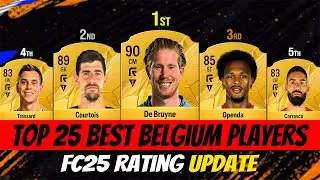 FC 25: Top 25 Best Belgium Players Rating (EA FC 25)! 😱🔥 ft. De Bruyne, Courtois, Openda &hellip;