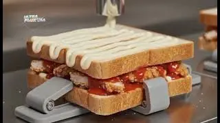 How to make a sandwich in factory #youtubevideo #sandwich #pizza #factory