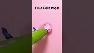 DIY Fake Cake Pops Using Air Dry Foam Clay & Hot Glue 🍭🎨 #airdryfoamclay #crafthacks #craft