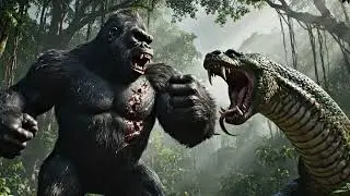 Anaconda VS Gorilla Fight Scene 2 Wildlife Combat