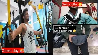 How to repair gym equipments....!! Chest day 🥵