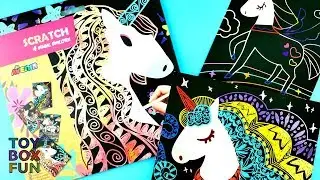 DIY SCRATCH ART Kids Crafts Activities Avenir Magic Unicorn | ToyBoxFun
