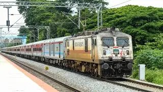 THUNDERBOLT WAP 7 hauls the EMPTY Rake of YESVANTPUR JAIPUR SUPERFAST | Indian Railways