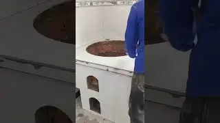 Ceramic Installation In The Industrial Furnace Manufacturing Process #construction #ceramic #popular