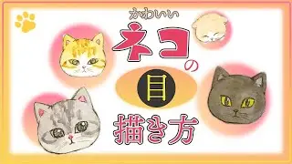 【可愛いネコの描き方⑪】猫目の描き方【簡単イラスト講座】