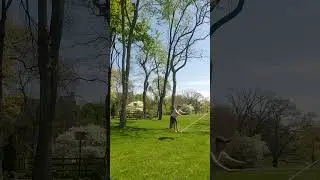 Slackline squat, a work in progress
