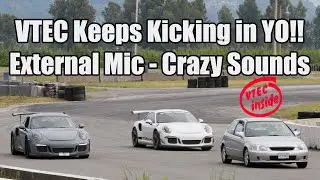 SOUND ON! B18C1 MFactory Gearing EK Pushed Hard + Lightning Fast Shifts Heel & Toe With Footcam