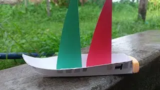 How to make a Paper boat free energy  amazing video blue sky toy tv