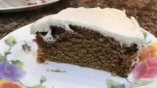 Spiced Wacky Cake with buttercream frosting-Fall Food Friday collaboration