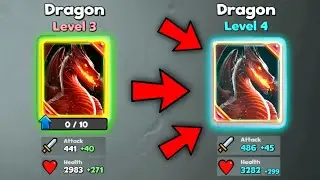 Castle Crush - Dragon Upgrade Level 3 forged to Level 4 | Mud Elemental & Dragon Gameplay!