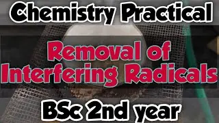 Removal of Interfering Radical | Chemistry practical | BSc 2nd year