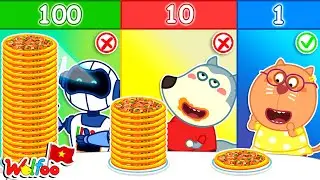 100 Ăn Lớp Thách Thức 🍕 Ăn Bánh Pizza Lớn 100+ Tầng ⭐ Wolfoo và Những Người Bạn | Wolfoo Tiếng Việt