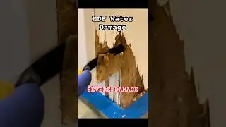 Can it be fixed? MDF water damage #homeimprovement #repairs #kitchen  #diy