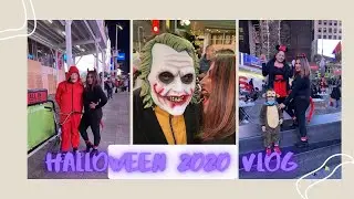 Halloween Night Vlog  With Family|Halloween makeup 2020 Celebration at Times Square New York City
