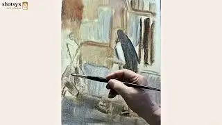 Oil Painting Tutorial Time-lapse 7: Woman walking in Italy - Part A