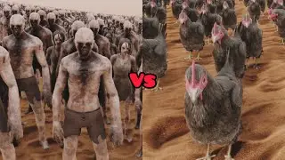 1,000,000 Zombies vs 200,000 Free Range Chickens | UEBS 2 Epic Battle