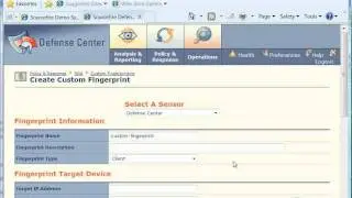 Sourcefire IPS: Creating a Custom Fingerprint