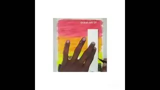 Beautiful sunset road drawing 
