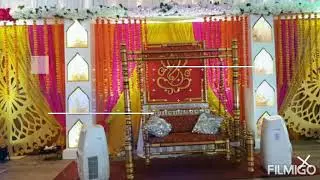 Ganesh mandap + crystal entrance.....Nibong Tebal Chinese School Hall