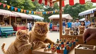 The mother cat and the kitten repair their broken cart and through great hardship build a home