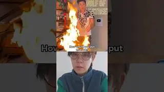 putting out grease fire in a wok #physics #science