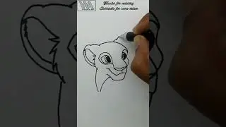 The lion king 🦁 Simba Drawing || Window Art || #lionking #shorts #drawings