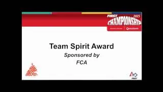 Team Spirit Award (Tesla division) - Worldchampionship St. Louis Webcast