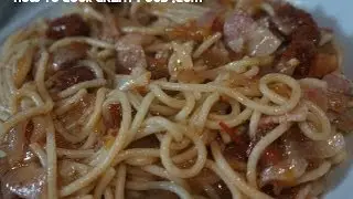Bacon & Sun Dried Tomato Pasta Recipe  - Spaghetti
