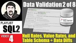 SQL Server Data Validation Examples: Null Rates, Value Thresholds, and Table Schema or Data Diffs
