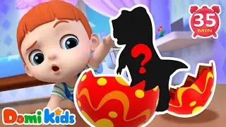 驚喜恐龍蛋｜哇！恐龍蛋裂開了？｜幼兒趣味｜寶寶互動兒歌｜親子教育歌曲｜寶貝多米
