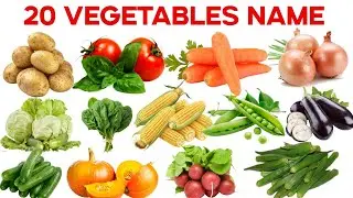 20 Vegetable Names for Kids 🥕 | बच्चों के लिए 20 सब्ज़ियों के नाम | Learn Vegetables Easily