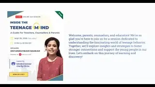 Inside the Teenage Mind by Dnyaneshwari Bankar | A Must-Watch for Teachers, Counsellors & Parents!