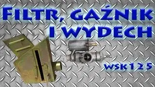 WSK 125 Układ wydechowy i dolotowy