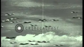 General Doolittle and General Spaatz honor 389th Bombardment Group for completing...HD Stock Footage