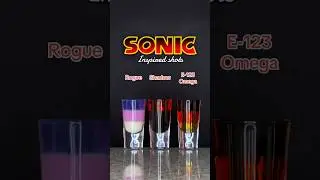 SONIC TEAM DARK INSPIRED SHOTS 🖤 #sonic #shots #cocktails
