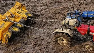 Tata prima 4625 Jio petroleum Dumper caren accident pulling JCB 3DX  Swaraj855 tractor cartoon video