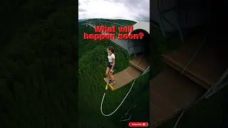 [Disaster Simulation] She didn't know... that the rope wasn't attached... 😱