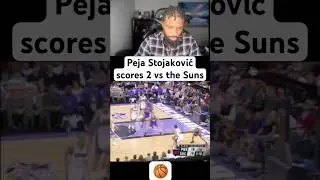 NBA Throwback 🏀 Peja Stojaković scores 2 vs the Suns.  #nbashorts #nbaclassic #nbaclip