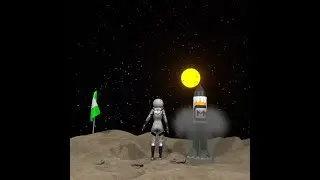 Taking the Nigeria flag to moon scene in Blender