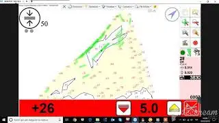GPS система выравнивания грунта AgriCAD (Италия) установленная на бульдозер ( видео экрана монитора)