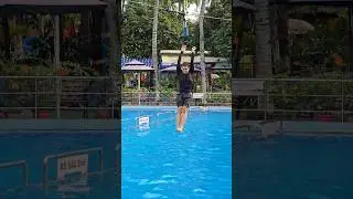 swimming pool rope swing