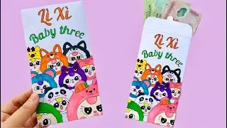 Cách Làm Bao Lì Xì Baby Three Bằng Giấy | Baby Three | Sáng Tạo Thủ Công