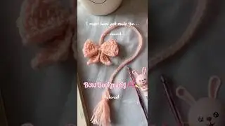 Bow Bookmark 🎀✨ #crochet #diy #handmade #crochetforbeginners #bookmark #crochetpattern #pinterest