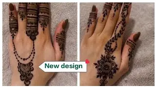 Elegant Back Hand Mehndi Design | New Trending Arabic Style