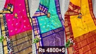 Kuppadam Pochampalli Border Hand Buta Sarees