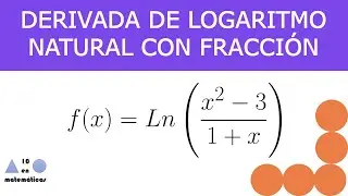 Derivada de logaritmo natural con fracción