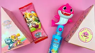 Satisfying Baby Shark Video | Funny Candy ASMR | Marshmallow Lollipop Surprise BoxSweets and Toys