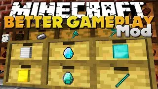 Minecraft - BETTER GAMEPLAY MOD - NEW TOOLS, STORAGE AND HOTBAR