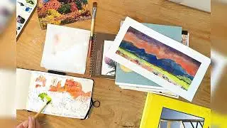Watercolor Landscape Painting of Southwest by Artist Maggie Elligott