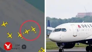 Two Delta planes crash while taxiing on runway at LaGuardia Airport